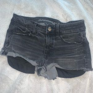 black American Eagle jean shorts